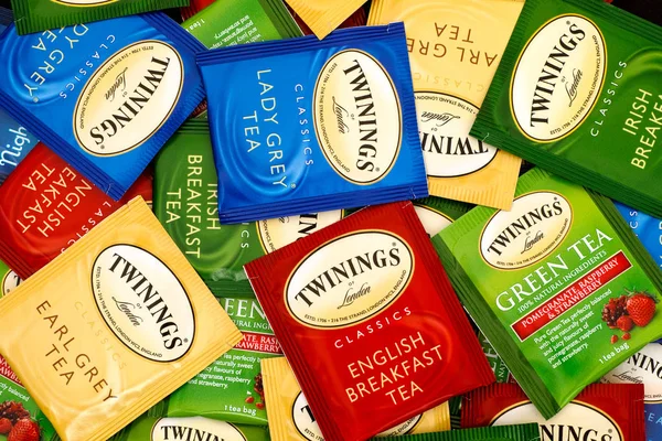 Variação dos sacos de chá Twinings — Fotografia de Stock
