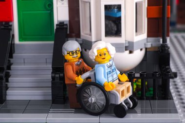 Lego üst düzey iki sokak evinde yakınındaki. Kadın sit wh