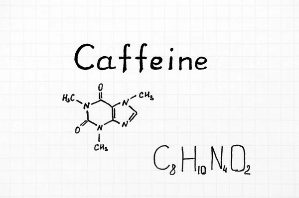 Fórmula química de cafeína . — Fotografia de Stock