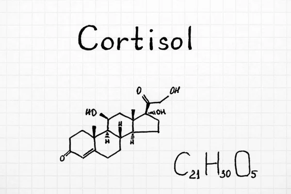 Fórmula química de Cortisol . — Fotografia de Stock