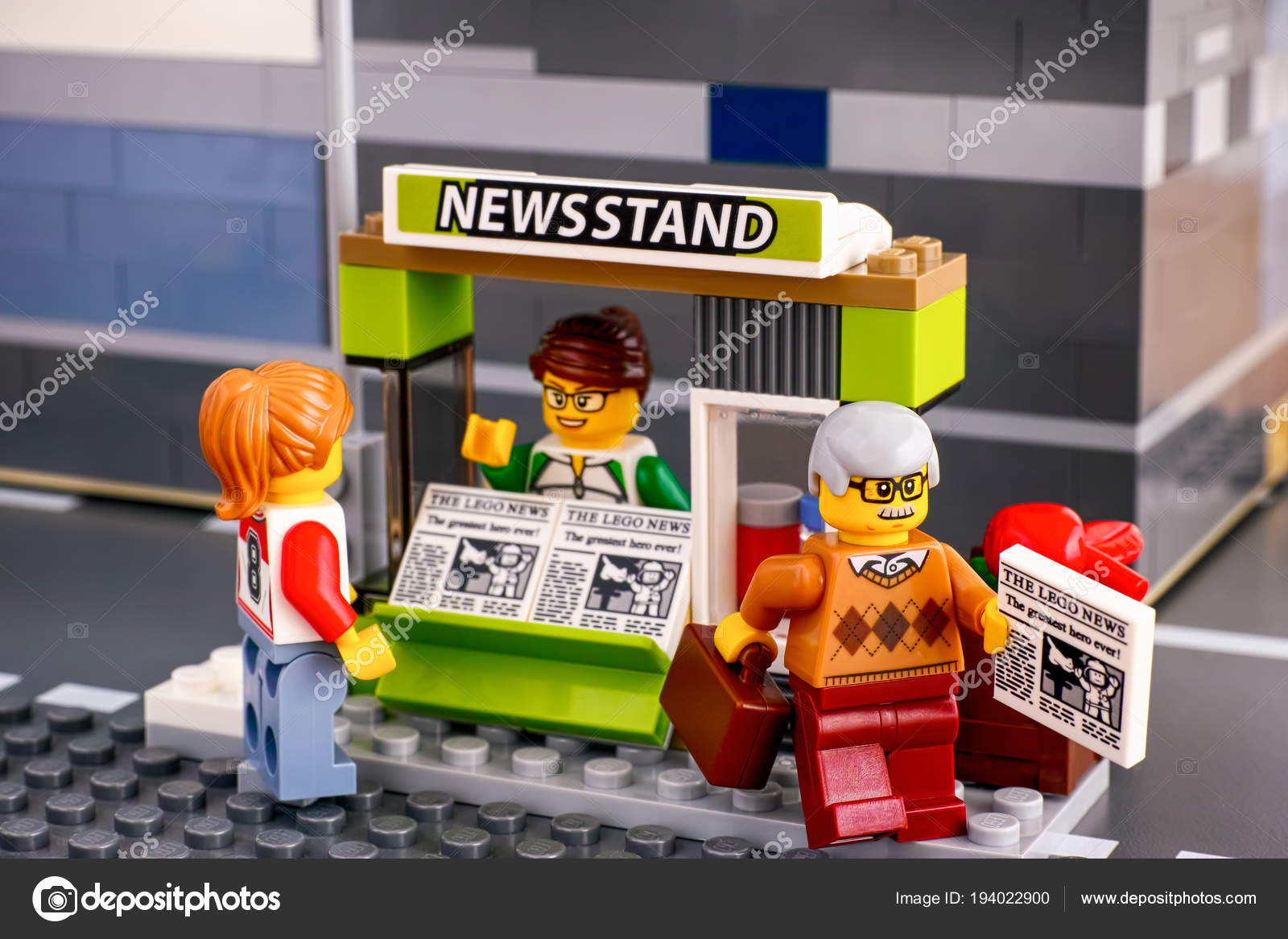 magazines confectionery NewsagentMade with real LEGO News StandNewspapers 