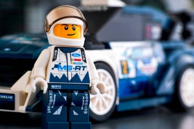 Lego Ford Fiesta M-Sport Wrc sürücü minimumu Lego Speed Cha