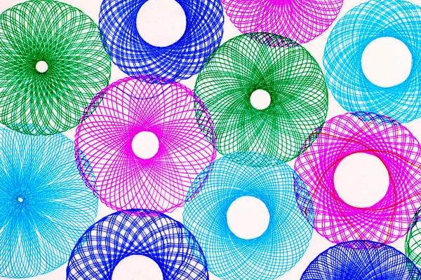 Colour lined circles pattern backgrounds. — 스톡 사진