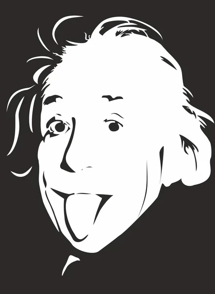 Albert Einstein vektor — Stock vektor