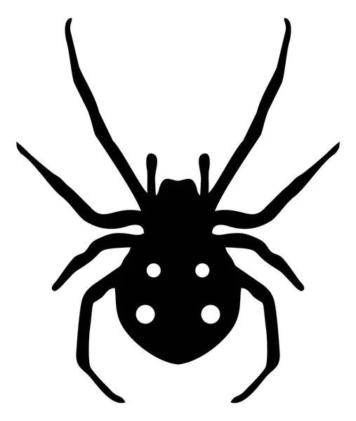 Símbolo preto de aranha em branco — Fotografia de Stock