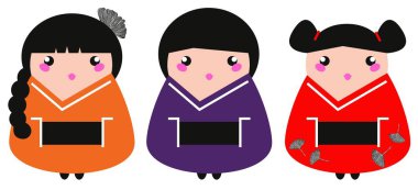 Yeni küçük Japonya geyşa çizgi kahramanlar