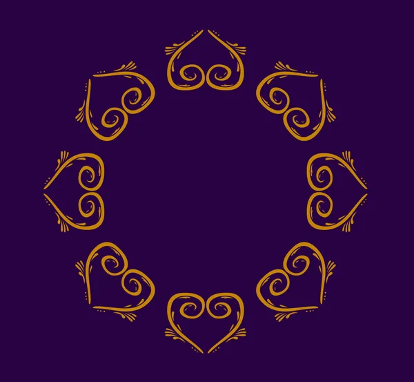 AMORE VINTAGE Mandala Oro viola — Foto Stock