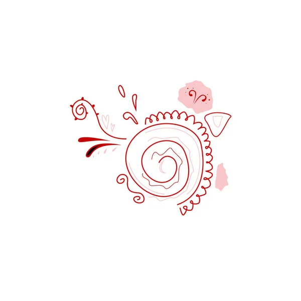 MANDALA dibujado a mano árabe rosa sobre blanco —  Fotos de Stock