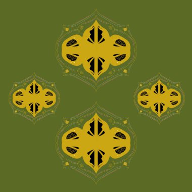 Lüks mandalalar Orient altın yeşil. Özgün tasarım