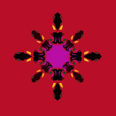 Lüks el çekilmiş etno süsler / Arapça mavi. Jpg