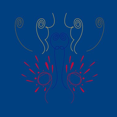 dekoratif elementlerin sanat deseni.