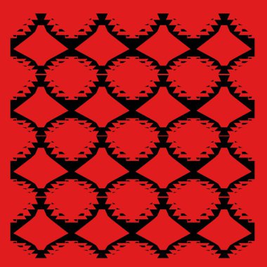 Kırmızı kalplerle kusursuz desen