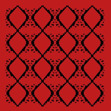 kırmızı ve beyaz dikişsiz desen.