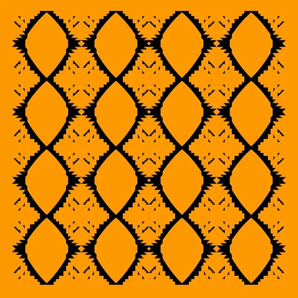Vektor Schwarzes Und Oranges Muster — Stockfoto