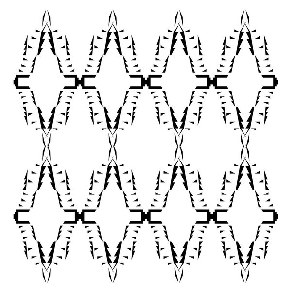 black and white geometric pattern.