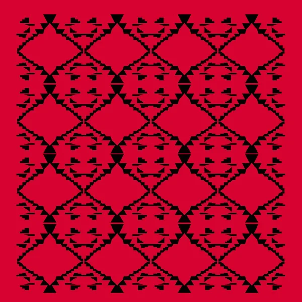 Red Black Background Tile Illustration — 图库照片