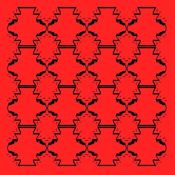 Red Black Background Tile Illustration — Stok fotoğraf