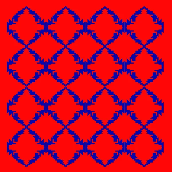 Red Blue Background Tile Illustration — Stockfoto