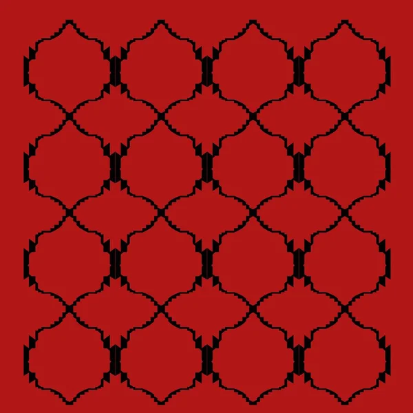 Red Black Background Tile Illustration — 图库照片