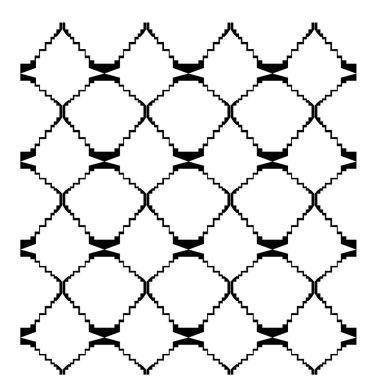 Dekoratif elementlerin kusursuz deseni.