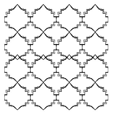 Dekoratif elementlerin kusursuz deseni.