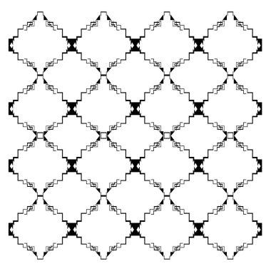 Dekoratif elementlerin kusursuz deseni.