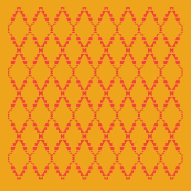 Renkli Doku Aztekleri Deseni 