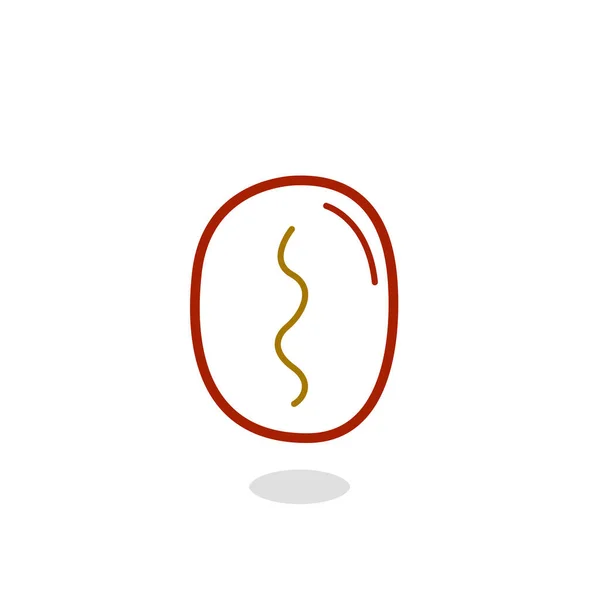 白色咖啡豆的设计符号 — 图库矢量图片