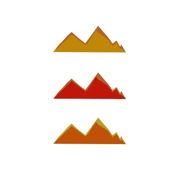 Diseño Elementos Diseño Montaña Marrón — Archivo Imágenes Vectoriales
