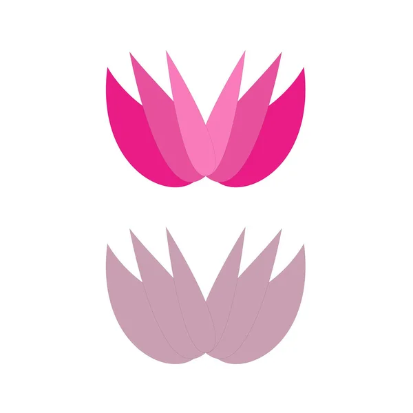Lotosový Květ Jógy Růžový Bílém — Stockový vektor