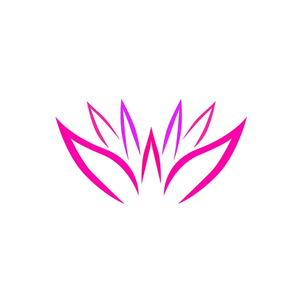 Wellness Lotus Sign Symbol Icon White — Stock Vector