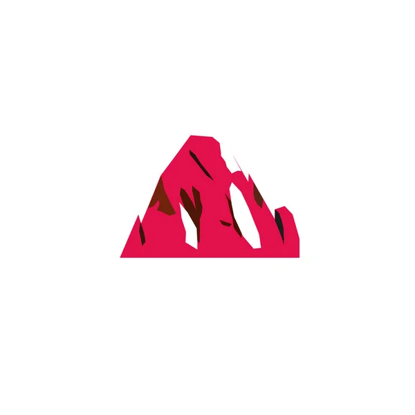 Desenho Montes Simples Marrom Colinas Extremas Extremas Montanhas Elemento Design — Vetor de Stock