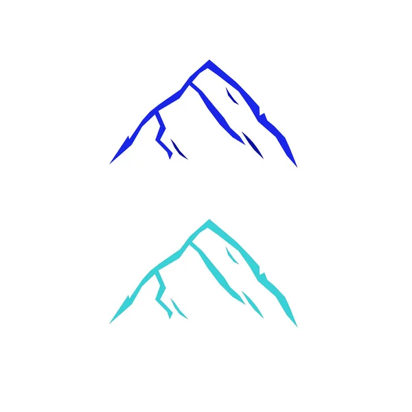 Tasarım Tepeleri Mavi Üzerine Beyaz — Stok Vektör