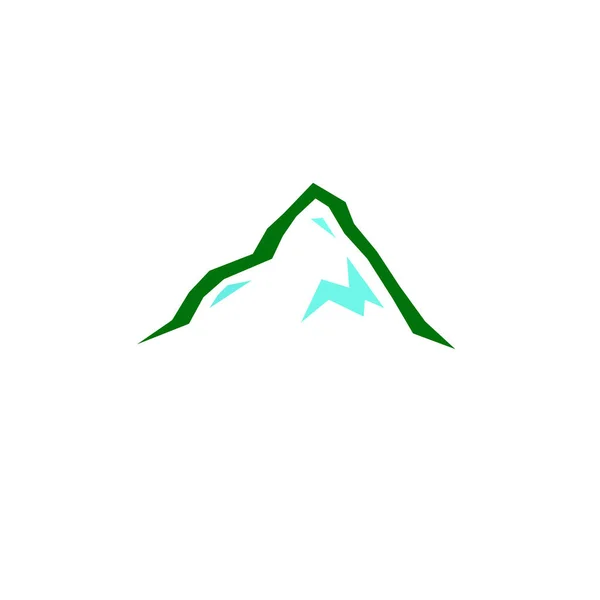 Diseño Verde Hill Signo Símbolo Icono Blanco — Vector de stock