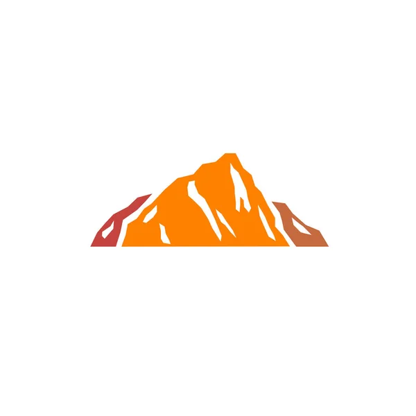 Design Mountain Gold Vector Symbol Hand Painted Logo Sign Symbol — Stock Vector