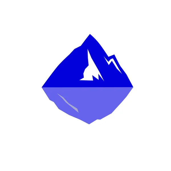 Suunnittelu Siniset Vuoret Kukkulat Heijastus — vektorikuva