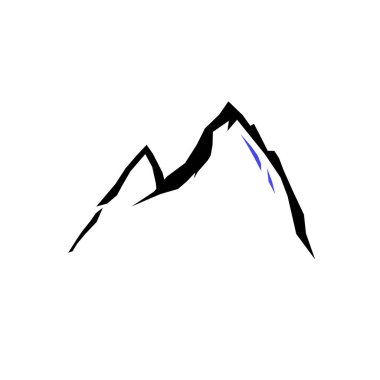 Basit tasarım siyah tepeler, simge sembolü işareti