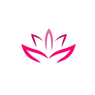 Pembe Lotus Sağlıklı Çiçek İşaret Simgesi Simgesi