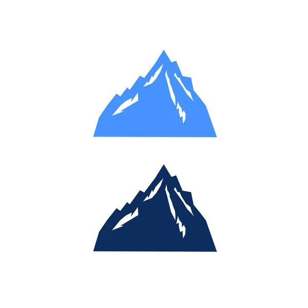 Ícones Design Montanha Azul — Vetor de Stock