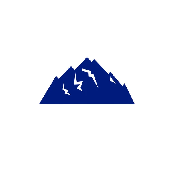 Blue Design Mountain Icoon Witte Eps — Stockvector