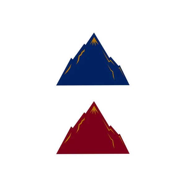 2色のバリエーションのデザインの丘 — ストックベクタ