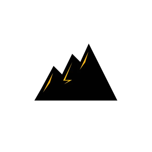 Montagne Design Noir Sur Blanc — Image vectorielle