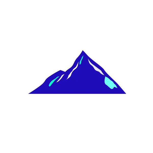 ロゴ山 デザインブルー — ストックベクタ