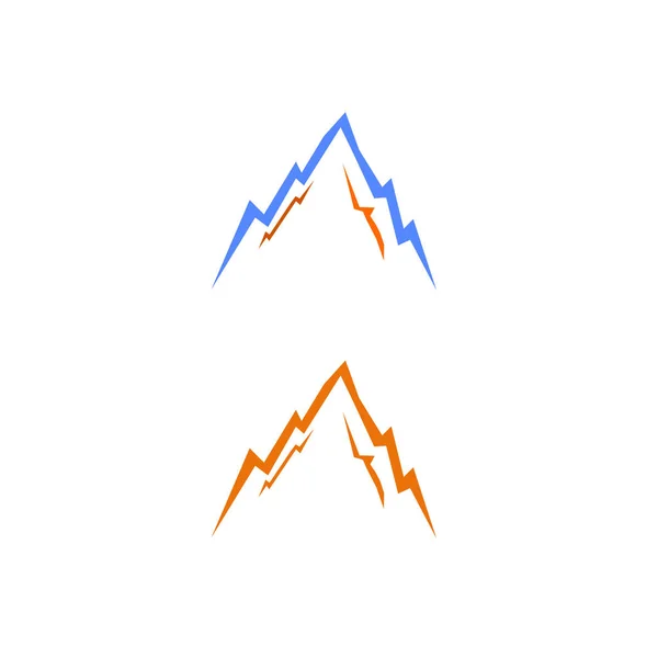 Ontwerp Bergen Blauw Oranje Hill Icon — Stockvector