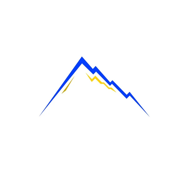 Projeto Sinal Montanha Azul Branco — Vetor de Stock