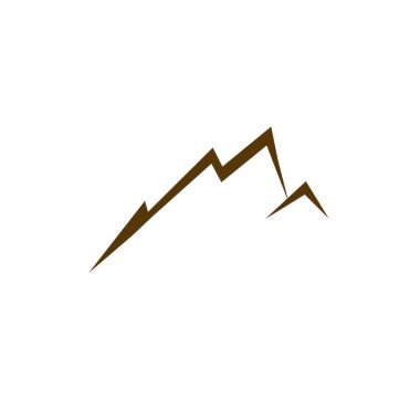 Dağları dizayn et, beyaz üzerine ikon çikolata