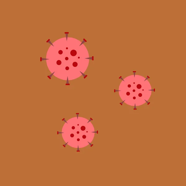 コロナウイルス 茶色のヴィンテージデザイン要素上のEps — ストックベクタ