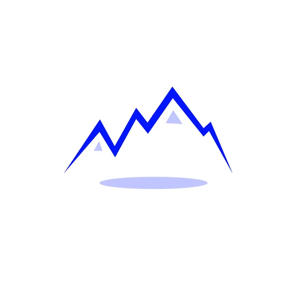 Μπλε Βουνό Σχεδιαστική Πινακίδα Λευκό — Διανυσματικό Αρχείο