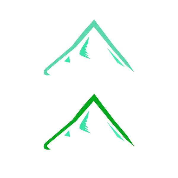 Tasarım Dağları Beyaz Eps Yeşil — Stok Vektör