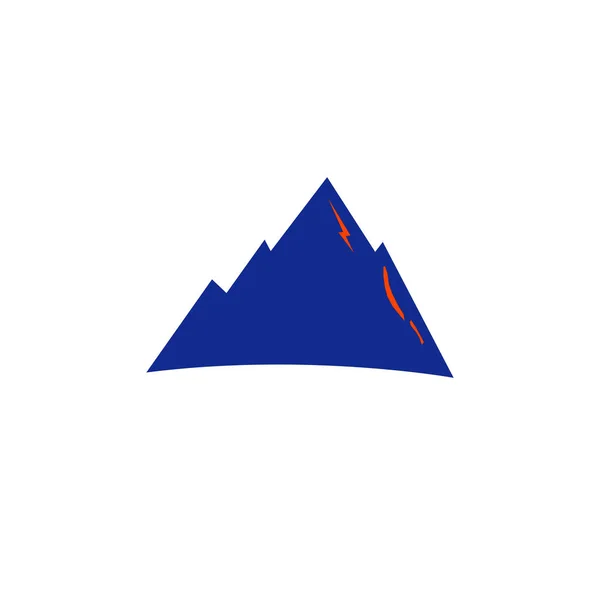 Design Montagne Bleu Sur Blanc — Image vectorielle